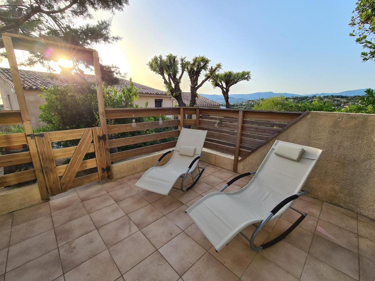 Studio Avec Terasse Vue Mer Porticcio  Bagian luar foto